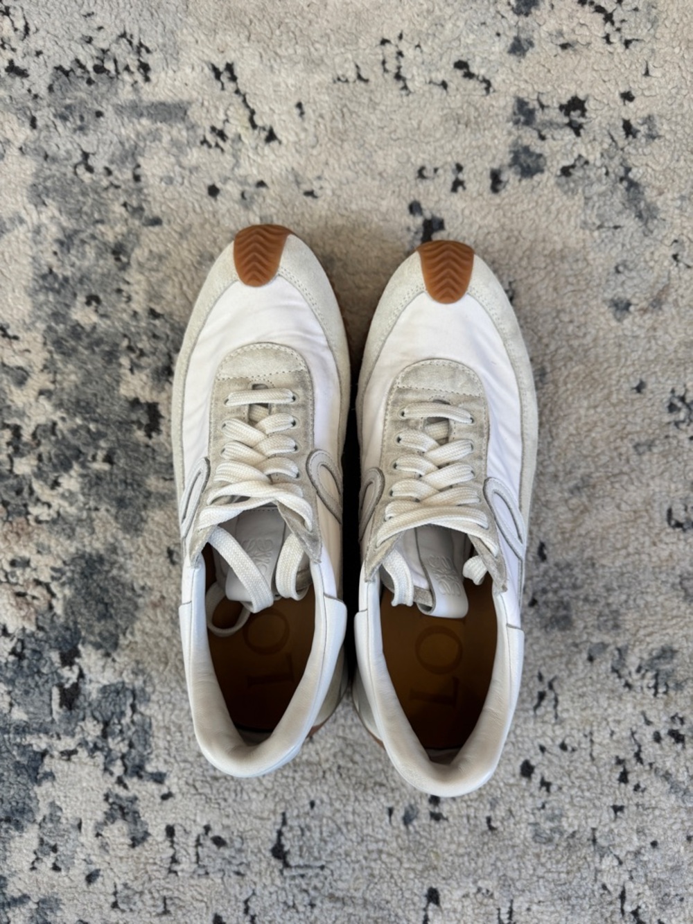 Loewe Flow Runner Suede & Leather Sneaker White - Picture 5 of 7